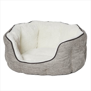 MW QT LUX TULIP BED TAUPE/FUR XS