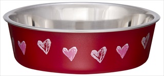 LP BELLA BOWL HEARTS RED XS