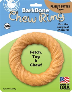 PQ BARKBONE CHEW RING PEANUT MD