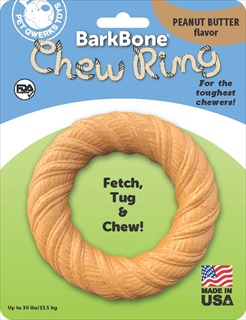 PQ BARKBONE CHEW RING PEANUT SM