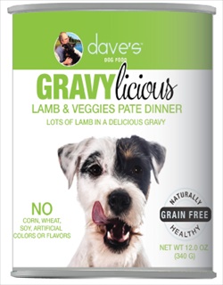 DAVES DOG CAN GRVY LAMB/VG 12.5Z