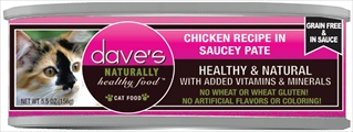 DAVES CAT CAN SAUCY CHICKEN 5.5Z