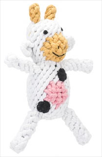 JB ROPE TOY CLAIRE COW 9"