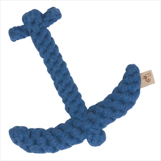 JB ROPE TOY ANCHOR BLUE 7"