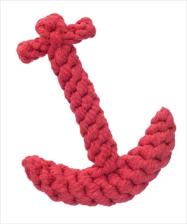 JB ROPE TOY ANCHOR RED 7"