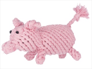 JB ROPE TOY PENNY PIG 12"