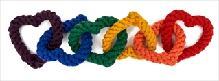 JB ROPE TOY 6 CHAIN RAINBOW