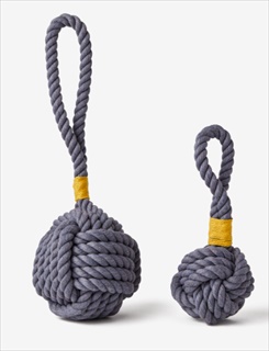 JB ROPE TOY KNOT W/YELLOW GR 3"