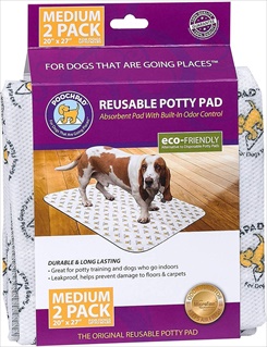 POOCHPAD 20X27 WHITE MD 2PK