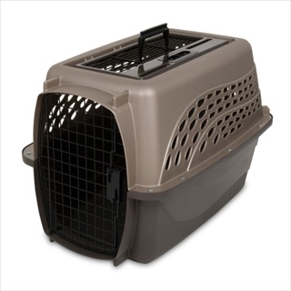 PETM 2 DOOR TOP KENNEL 24IN TAN