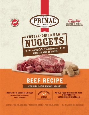 PRIMAL FD K9 NUGS BEEF 30Z