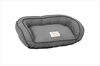 HT BED LNGR QUILTED GRAY 35X26