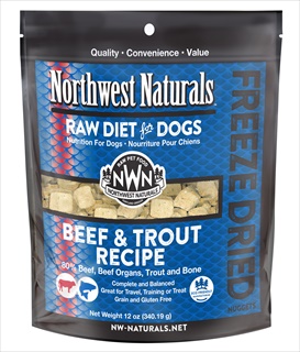 NWN DOG FD BEEF/TROUT NUGGET 12Z