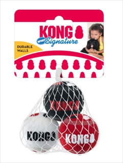 KONG SIGNATURE SPORT BALL 3PK SM