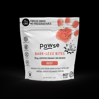 PAWSE BITES 75MG CBD BEEF 15CT