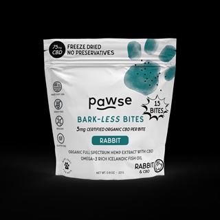 PAWSE BITES 75MG CBD RABIT 15CT