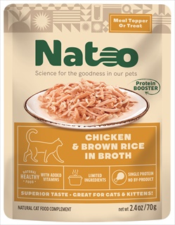 NATOO CAT PCH TOP CHKN/RICE 2.4Z