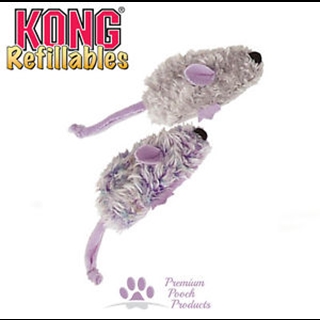 KONG CAT MICE PURPLE/GREY 2PK