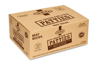 PRIMAL FRZN K9 BEEF PATS 18#