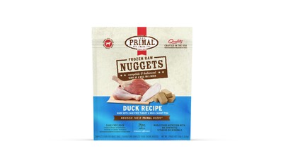 PRIMAL FRZN K9 DUCK/T/F NUGS 3#
