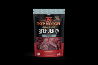 TNJ BEEF JERKY PEPPERED 10Z