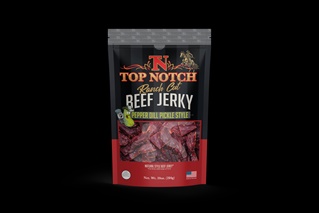 TNJ BEEF JERKY PEP DILL PKL 10Z