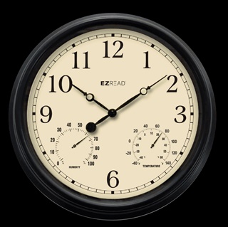 HW 15" BLACK CLOCK