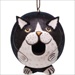 SE BLCK/WHT CAT GORDO BIRD HOUSE