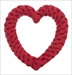 JB ROPE TOY RED HEART 7"