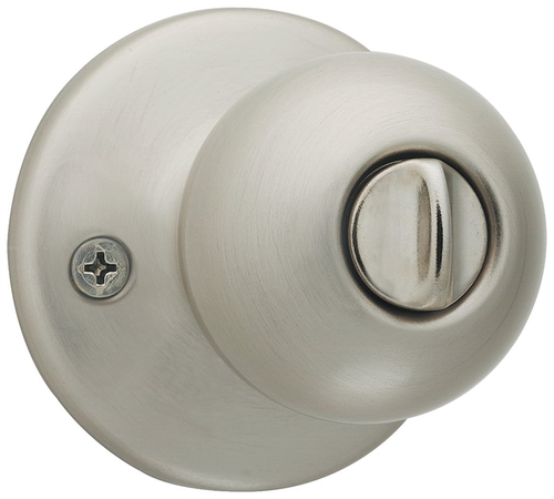 Kwikset 93001-875 Security Polo Lockset, Knob Handle, Satin Nickel