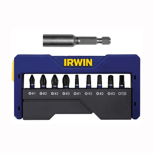 IRWIN 1866983 Insert Bit Set, 10-Piece, Steel, Black Oxide
