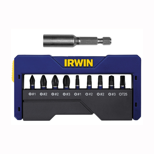 IRWIN 1866983 Insert Bit Set, 10-Piece, Steel, Black Oxide