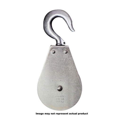 Block Division 02078 Pulley Block, 3/16 in Rope, 600 lb Working Load, 2 in Dia x 7/16 in W Sheave, C