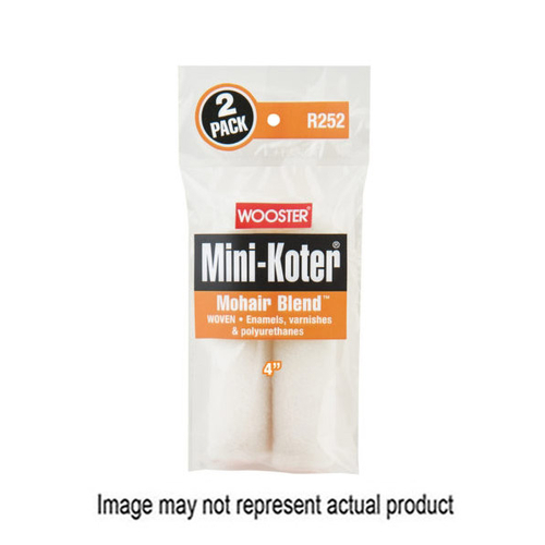 WOOSTER Mini-Koter R252-6 Mini Roller, 6 in L, Mohair/Polyester Cover