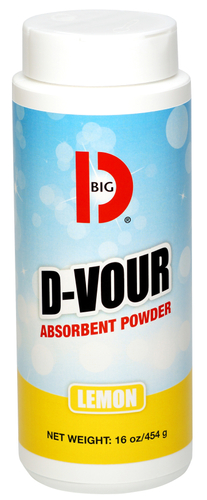 BIG D D-Vour 016600 Absorbent Powder, 16 oz, Lemon