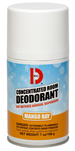 BIG D 473 Concentrated Room Deodorant, 7 oz Refill Can, Mango Bay, 6000 cu-ft Coverage Area