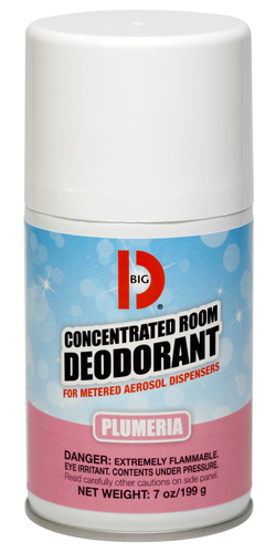 BIG D 475 Concentrated Room Deodorant, 7 oz Refill Can, Plumeria, 6000 cu-ft Coverage Area