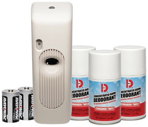 BIG D 869 Metered Aerosol Starter Kit, Cinnamon Twist, 6000 cu-ft Coverage Area, 90 days-Day Freshne