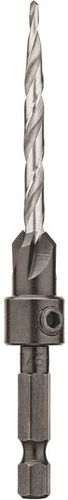 DeWALT DW2568 Drill Bit, 11/64 in Dia, 3-1/2 in OAL, Countersink, Spiral Flute, 4-Flute, 1/4 in Dia 