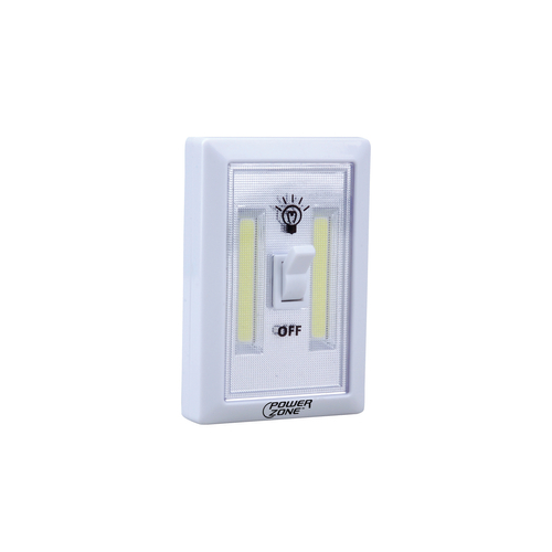 PowerZone 12532 Cordless Light Switch, LED Lamp, 200 Lumens, Wall Mounting