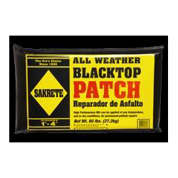  SAKRETE 60200240 All-Weather Blacktop Patch, Granular, Black, Petroleum, 60 lb Bag