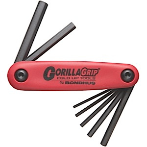 Bondhus 12585 GorillaGrip Set of 5 Hex Fold-up Keys, sizes 3/16-3/8-Inch