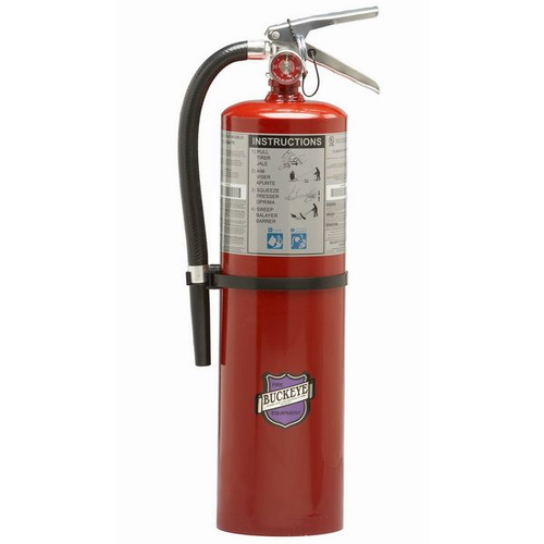 BUCKEYE 11740 Fire Extinguisher, 10 lb Capacity, Potassium Bicarbonate, 80B:C Class
