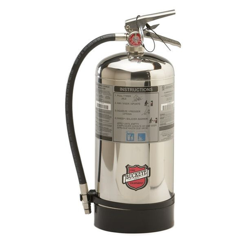 BUCKEYE 50006 Portable Wheeled Fire Extinguisher, 6 L Capacity, Acetate, Potassium Citrate, AK Class