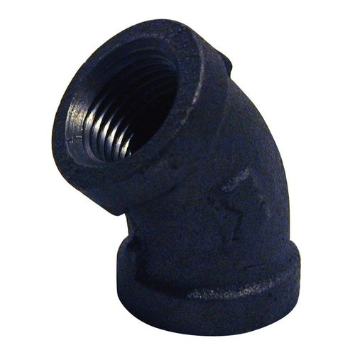 BLACK ELBOW 45deg 1"