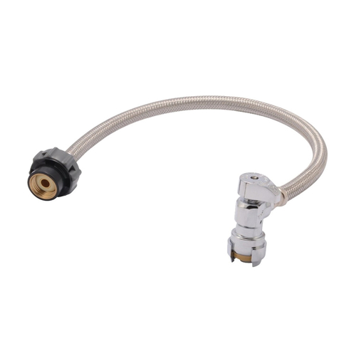 SharkBite 24657Z Braided Faucet Connector, Flexible, 1/2 in Inlet, 1/2 in Outlet, Stainless Steel Tu