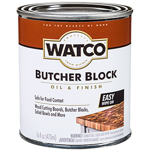 WATCO 241758 Butcher Block Oil, Clear, Liquid, 1 pt
