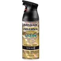 Rust-Oleum 245197 Universal Advance Formula Spray Paint, Satin Black, 12-Ounce