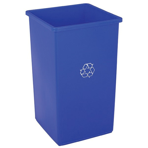 CONTINENTAL Swingline 25-1 Recycling Receptacle, 25 gal Capacity, Plastic, Blue