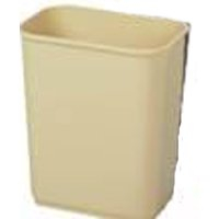 CONTINENTAL 1358BK Waste Basket, 13.625 qt Capacity, Plastic, Black, 12-1/4 in H